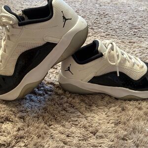 Jordan Kids White and Black Sneakers